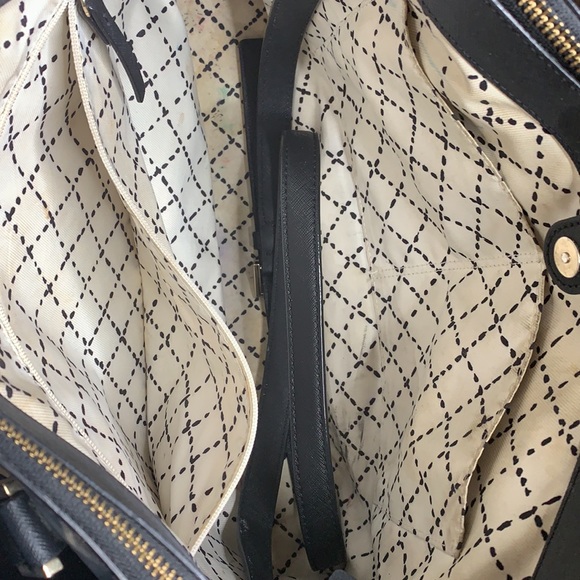 Kate Spade Black Crosshatch Leather Tote Bag - Picture 4 of 6
